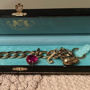 Vintage Juicy Couture Gold Charm Bracelet in Original Box